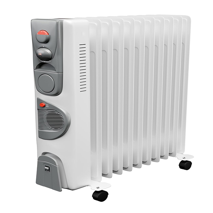 Electric Oil Heater 2500W with Fan 11 Ribs