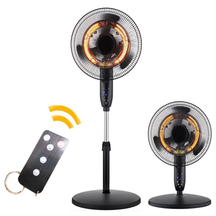 Pedestal Fan Heater 2000W Remote Control