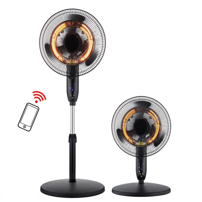 Wifi Pedestal Radiator Fan Heater 2000W 2 In 1